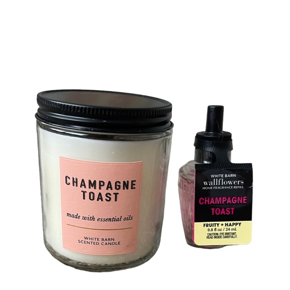 Bath & Body works Champagne Toast scented candle and Champagne Toast Wallflower - Picture 2 of 2